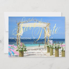Reserve A Data Casamento Floral Beach Arbor Salvar A Data