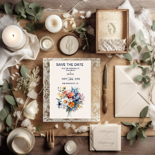 Reserve A Data Casamento Floral Boho Boho