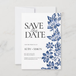 Reserve A Data Casamento Floral Botânico Elegante