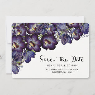 Reserve A Data Casamento Floral Chic Purple Salve a Data