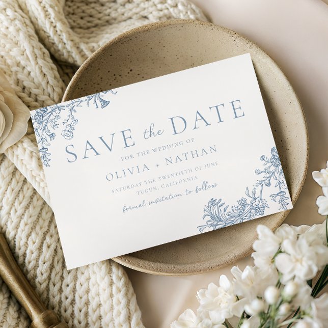Reserve A Data Casamento Floral Clássico Vintage (Criador carregado)