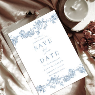 Reserve A Data Casamento Floral Clássico Vintage Chinoiserie