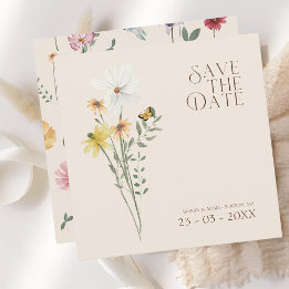 Reserve A Data Casamento Floral Colorida Simples