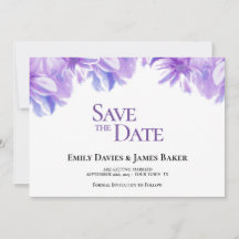 Casamento Floral da Lavanda Elegante Salvar a Data