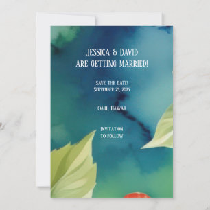 Reserve A Data Casamento Floral de Aloha Hibiscus Tropical Waterc