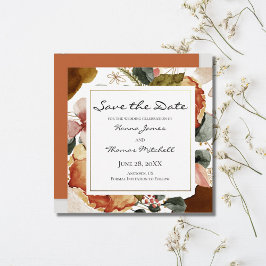 Reserve A Data Casamento Floral de Autumn Watercolor