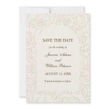 Casamento floral de bege castanho moderno