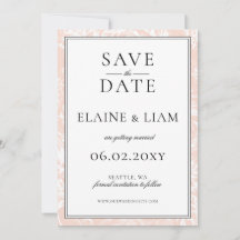 Casamento Floral de Blush Monograma Elegante