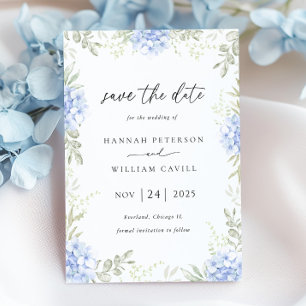 Reserve A Data Casamento Floral de Hortênsia Elegante