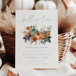 Reserve A Data Casamento Floral de Outono Mal-humorado
