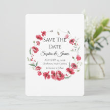 Casamento Floral de Papoula e Lavanda em Aquarela