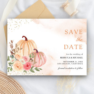 Reserve A Data Casamento Floral de Pumpkin Rosa Pumpkin