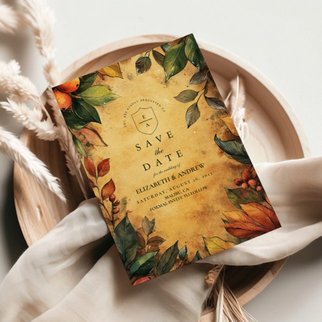 Reserve A Data Casamento Floral de Pumpkin Spice (Criador carregado)