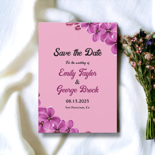 Reserve A Data Casamento Floral de Rosa com Flor com Flor Orquíde