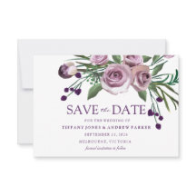 Casamento Floral de Rosa Roxo Elegante