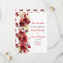 Casamento Floral de Rosas vermelhas Românticas