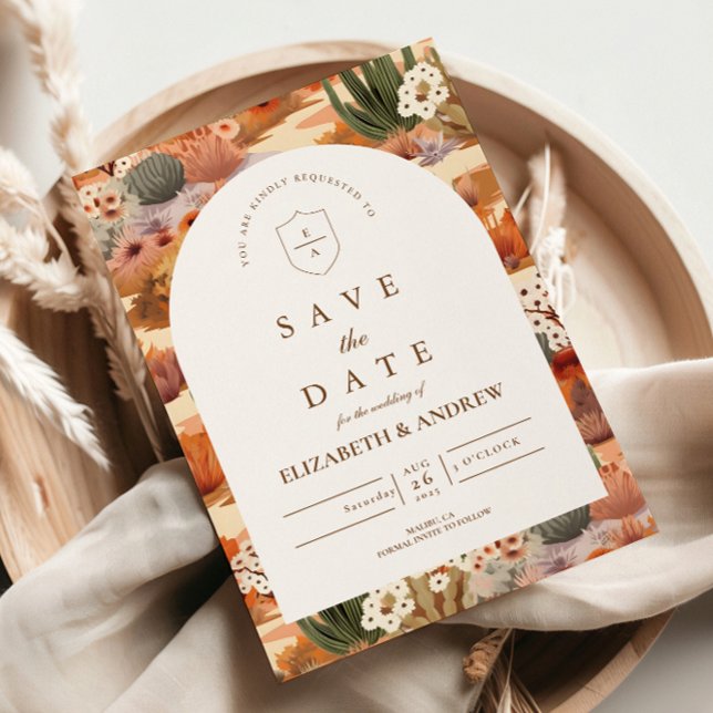 Reserve A Data Casamento Floral do Deserto Ocidental (Criador carregado)