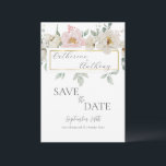 Reserve A Data Casamento Floral Dourado Moderno<br><div class="desc">Belo e elegante floral de ouro falso durante toda a temporada Casamento Salve o Cartão de Data. Além da sofisticação. Nomes noivos e noivos feitos na caligrafia do rico. Uma tipografia simples e chic também é adicionada para terminar todas as outras informações. Um convite de casamento sofisticado e chic para...</div>