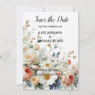 Reserve A Data Casamento Floral Elegante