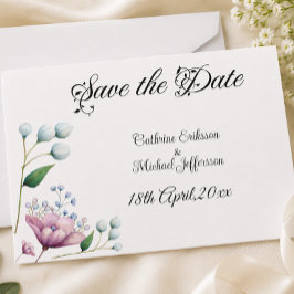 Reserve A Data Casamento Floral Elegante com Romance Botânico Sua