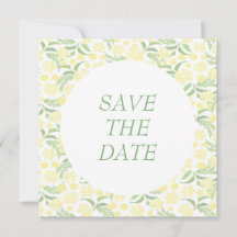 Casamento Floral Elegante De Aquarela Amarela