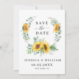 Reserve A Data Casamento Floral Elegante Eucalyptus Sunflower