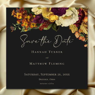 Reserve A Data Casamento Floral Elegante Moody Jewel Vintage