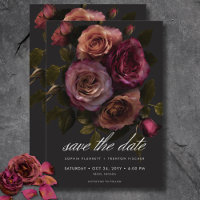 Casamento Floral Elegante Moody Rust & Burgundy