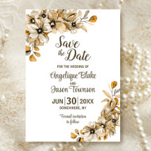 Casamento Floral em Aquarela Rústica