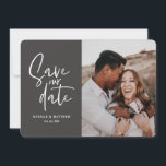 Reserve A Data Casamento floral fotográfico moderno salvar a data<br><div class="desc">Um casamento floral fotográfico moderno. Em púrpuras,  pinças,  castanhos e verdes. A moderna toma conta do casamento rústico com escrita manual.</div>