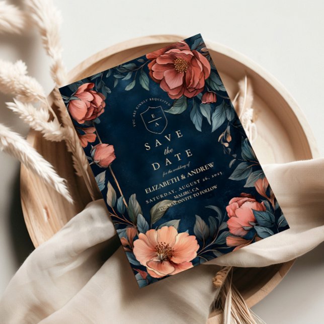 Reserve A Data Casamento Floral Gothic Moody (Criador carregado)