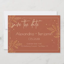 Casamento Floral Marrom e Dourado Elegante e Terro