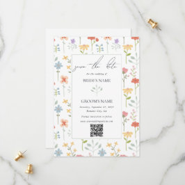 Reserve A Data Casamento Floral Moderno Boho Chic Wildflower