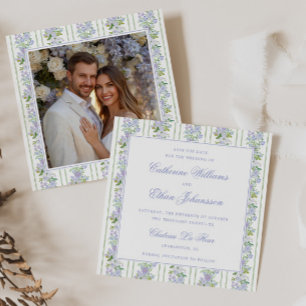 Reserve A Data Casamento Floral Moldura Cottage Romântico