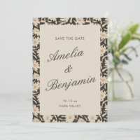 Casamento Floral Preto Marfim Moody Script