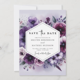 Reserve A Data Casamento Floral Puro Clássico Único