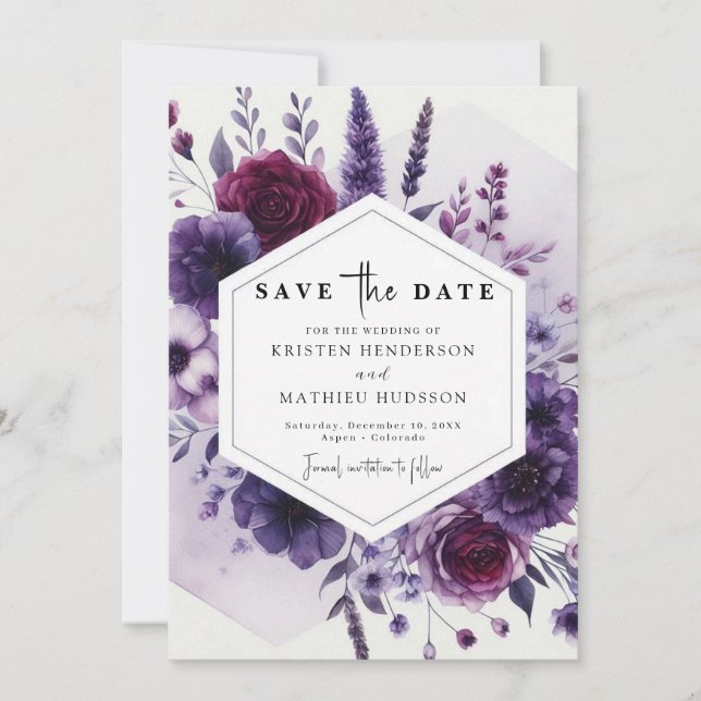 Reserve A Data Casamento Floral Puro Mínimo Digital (Frente)