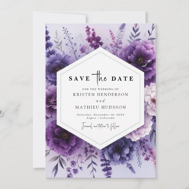 Reserve A Data Casamento Floral Puro Simples (Frente)