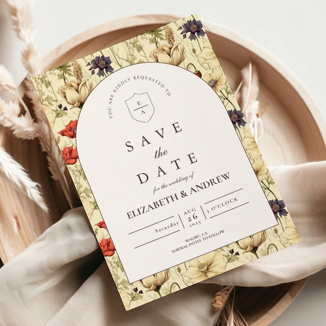 Reserve A Data Casamento Floral Romântico de Outono (Criador carregado)