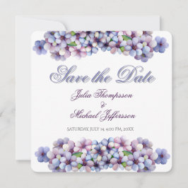 Reserve A Data Casamento Floral Romântico Poético Lilac Watercolo