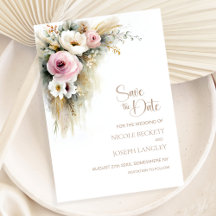 Casamento Floral Rosa e Branco Rústico Salve a Dat