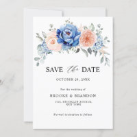 Casamento Floral Rosa Poeira Azul Naval 
