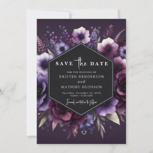 Reserve A Data Casamento Floral Roxo das Flores Chic