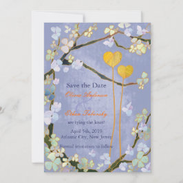 Reserve A Data Casamento Floral Rustic Blue Salva a Data