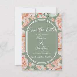 Reserve A Data Casamento Floral Rustic Sage Green Blush