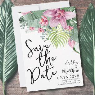 Reserve A Data Casamento Floral Tropical