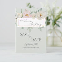 Casamento Floral Verde Dourado Moderno 