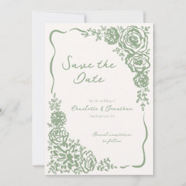 Reserve A Data Casamento Floral Verde Sage Whimsical Sage