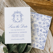 Casamento Floral Vitoriano Elegante em Azul Chinoi