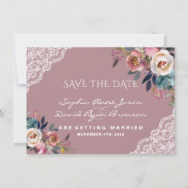 Reserve A Data Casamento Flores Azul Poeira Rosa Poeira Caprichos